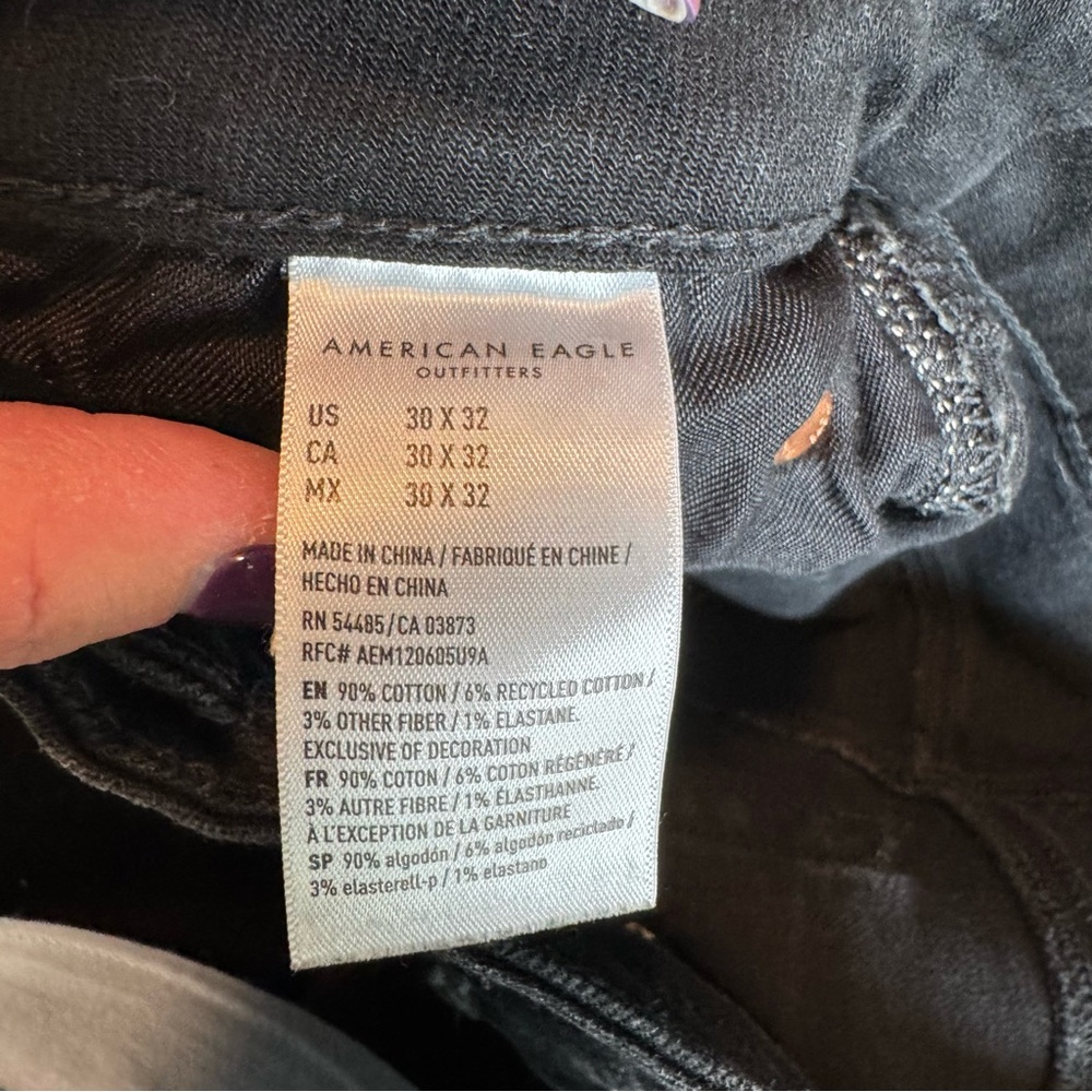 Stylish Black and Light Blue Distressed men’s Jeans - Picture 8 of 16